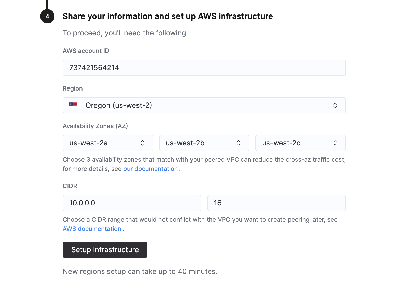 BYOC 인프라 설정