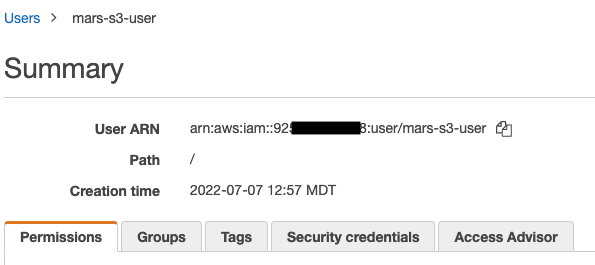 IAM 사용자 ARN을 복사하기